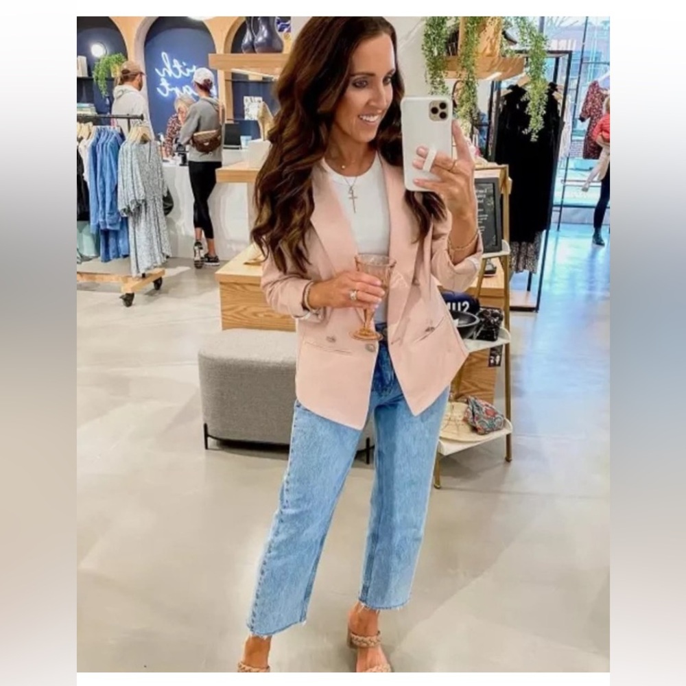 Evereve Pink Lenox Blazer Size Small J105